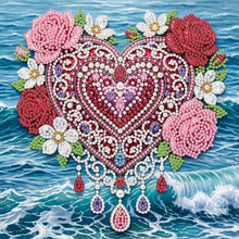 Lade das Bild in den Galerie-Viewer, Partial Pearl Painting mit Rahmen -25x25cm