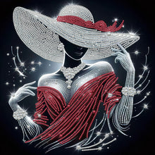 Lade das Bild in den Galerie-Viewer, Lady-Partial Pearl Painting mit Rahmen -30x30cm