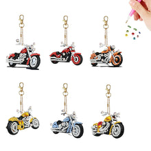 Lade das Bild in den Galerie-Viewer, 6 Stk./Set Motorrad - Beidseitig - Diamant-Schlüsselanhänger