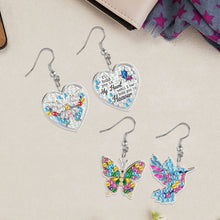Lade das Bild in den Galerie-Viewer, 2 Paar Wassertropfen - DIY Diamant Painting Ohrringe Set