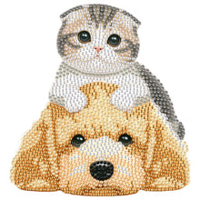Lade das Bild in den Galerie-Viewer, Katze-2 - Einseitig - Acryl-Diamant-Tischornament