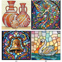 Lade das Bild in den Galerie-Viewer, Stained Glass Fairy-Partial Special Diamond Painting-30x30cm