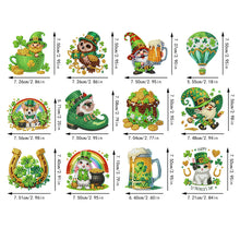 Lade das Bild in den Galerie-Viewer, 12 Stk./Set Happy St. Patrick's Day - Diamant Painting Kühlschrankmagnet