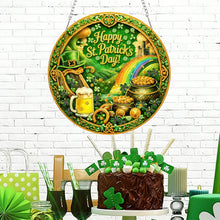 Lade das Bild in den Galerie-Viewer, St. Patrick's Day Katze - Einseitig - Diamant-Anhänger