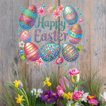Lade das Bild in den Galerie-Viewer, Frohe Ostern Kranz - Einseitig - Diamant-Anhänger
