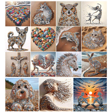 Lade das Bild in den Galerie-Viewer, Stone Art Cat-Partial Special Diamond Painting-30x30cm