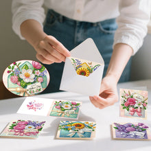 Lade das Bild in den Galerie-Viewer, 6 Stk./Set Muttertag Blumenkorb - Diamant-Grußkarten