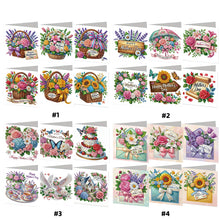 Lade das Bild in den Galerie-Viewer, 6 Stk./Set Muttertag Blumenkorb - Diamant-Grußkarten