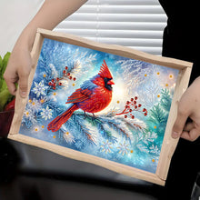 Lade das Bild in den Galerie-Viewer, Katzen - Rundes Diamant-Holztablett für den Esstisch