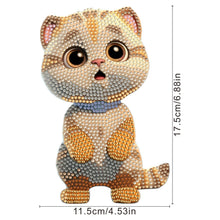 Lade das Bild in den Galerie-Viewer, Beige Katze - Einseitig - Acryl-Diamant-Tischornament