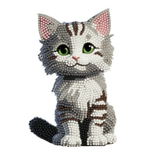 Lade das Bild in den Galerie-Viewer, Beige Katze - Einseitig - Acryl-Diamant-Tischornament
