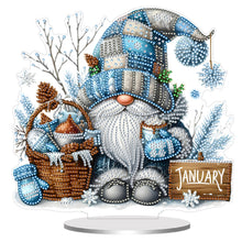 Lade das Bild in den Galerie-Viewer, Weihnachten im Dezember Zwerg - Einseitig - Acryl-Diamant-Tischornament