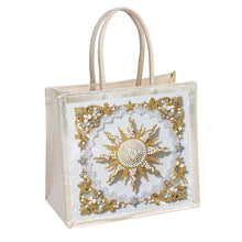 Lade das Bild in den Galerie-Viewer, Goldenes Mandala - Diamant-Umhängetasche mit Kette