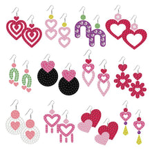 Lade das Bild in den Galerie-Viewer, 12 Paar Niedliche Cartoon Ohrringe - DIY Diamant Painting Ohrringe Set