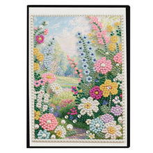 Lade das Bild in den Galerie-Viewer, Blumen und Katze - DIY Diamant Painting Notizbuch 50 Seiten