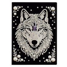 Lade das Bild in den Galerie-Viewer, Blumen und Katze - DIY Diamant Painting Notizbuch 50 Seiten