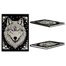 Lade das Bild in den Galerie-Viewer, Blumen und Katze - DIY Diamant Painting Notizbuch 50 Seiten