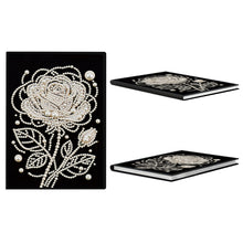 Lade das Bild in den Galerie-Viewer, Blumen und Katze - DIY Diamant Painting Notizbuch 50 Seiten