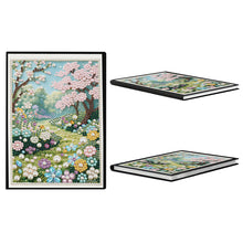 Lade das Bild in den Galerie-Viewer, Blumen und Katze - DIY Diamant Painting Notizbuch 50 Seiten