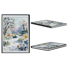 Lade das Bild in den Galerie-Viewer, Blumen und Katze - DIY Diamant Painting Notizbuch 50 Seiten