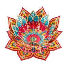 Lade das Bild in den Galerie-Viewer, Lila Lotos-A - Diamant-Kerzenhalter - Diamant-Tischornament