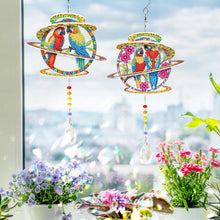 Lade das Bild in den Galerie-Viewer, 2 Stk./Set Kolibris und Schmetterlinge - Sonnenfänger Fensterhänger Diamant-Windspiel