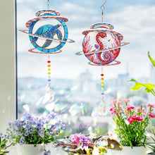 Lade das Bild in den Galerie-Viewer, 2 Stk./Set Kolibris und Schmetterlinge - Sonnenfänger Fensterhänger Diamant-Windspiel