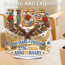 Lade das Bild in den Galerie-Viewer, 250. Jubiläum der USA - Einseitig - Acryl-Diamant-Tischornament