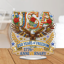Lade das Bild in den Galerie-Viewer, 250. Jubiläum der USA - Einseitig - Acryl-Diamant-Tischornament