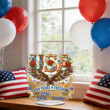 Lade das Bild in den Galerie-Viewer, 250. Jubiläum der USA - Einseitig - Acryl-Diamant-Tischornament