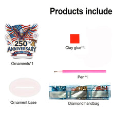 Lade das Bild in den Galerie-Viewer, 250. Jubiläum der USA - Einseitig - Acryl-Diamant-Tischornament