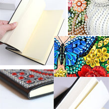 Lade das Bild in den Galerie-Viewer, Schmetterlinge und Rosen - DIY Diamant Painting Notizbuch 50 Seiten