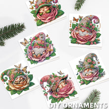 Lade das Bild in den Galerie-Viewer, 6 Stk./Set Blühende Schmetterlinge - Diamant-Grußkarten