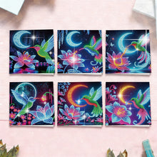 Lade das Bild in den Galerie-Viewer, 6 Stk./Set Blühende Schmetterlinge - Diamant-Grußkarten