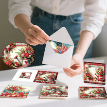 Lade das Bild in den Galerie-Viewer, 6 Stk./Set Blumenstrauß - Diamant-Grußkarten