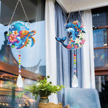 Lade das Bild in den Galerie-Viewer, 2 Stk./Set Blumenkranz Hase - Sonnenfänger Fensterhänger Diamant-Windspiel