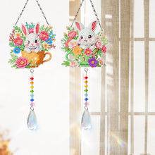 Lade das Bild in den Galerie-Viewer, 2 Stk./Set Schleifenförmiges Osterei - Sonnenfänger Fensterhänger Diamant-Windspiel
