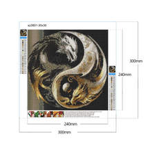 Lade das Bild in den Galerie-Viewer, Dragon Yin Yang Symbol - Runde Bohrer Diamond painting