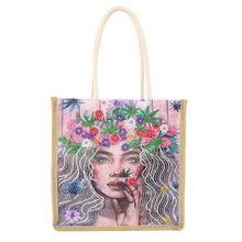 Lade das Bild in den Galerie-Viewer, Wiederverwendbare Einkaufshandtasche aus Leinen Craft Bag