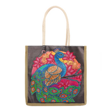 Lade das Bild in den Galerie-Viewer, Wiederverwendbare Einkaufshandtasche aus Leinen Craft Bag