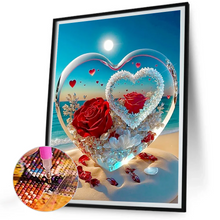 Lade das Bild in den Galerie-Viewer, (Mehrere Größen rund/quadratisch)Herz -Voll Diamond Painting