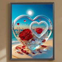 Lade das Bild in den Galerie-Viewer, (Mehrere Größen rund/quadratisch)Herz -Voll Diamond Painting