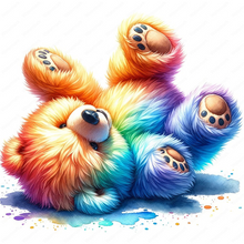 Lade das Bild in den Galerie-Viewer, Regenbogenbär-Voll rund Diamond Painting- 30*30