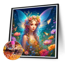 Lade das Bild in den Galerie-Viewer, Elfenmädchen - Runder Diamond painting - 30 * 30cm