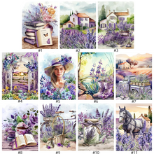Lade das Bild in den Galerie-Viewer, (Mehrere Größen rund/quadratisch) Lavender-Volle Diamond Painting