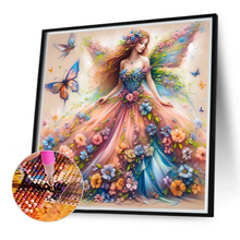 Lade das Bild in den Galerie-Viewer, Schmetterling Fee-Voll Diamond Painting-40x40cm