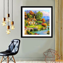 Lade das Bild in den Galerie-Viewer, (Mehrere Größen rund/quadratisch) Entspannendes Dorf - Diamond painting