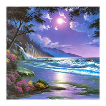 Lade das Bild in den Galerie-Viewer, Strand Nachtansicht -Diamond Painting 40*40CM
