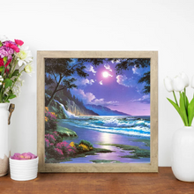 Lade das Bild in den Galerie-Viewer, Strand Nachtansicht -Diamond Painting 40*40CM