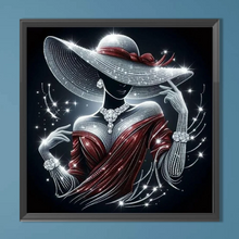 Lade das Bild in den Galerie-Viewer, Elegante Dame - Voll Drill Diamond Painting 40*40cm